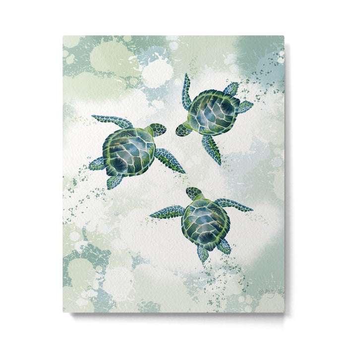 Swimming Together 3 - Sea Turtle  Metal Print Gallery Image 1