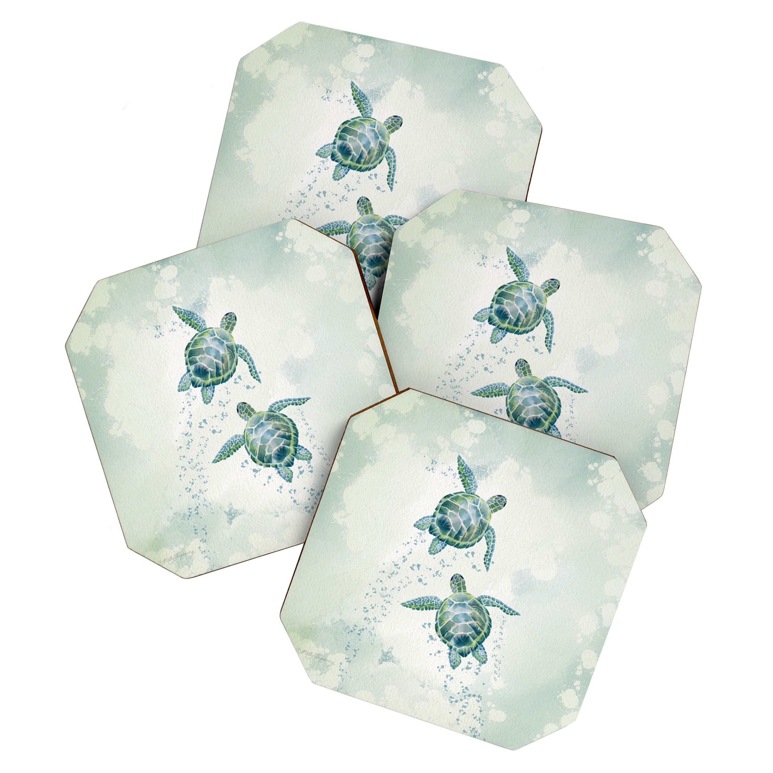 Two Sea Turtles  Coaster Gallery Image 1