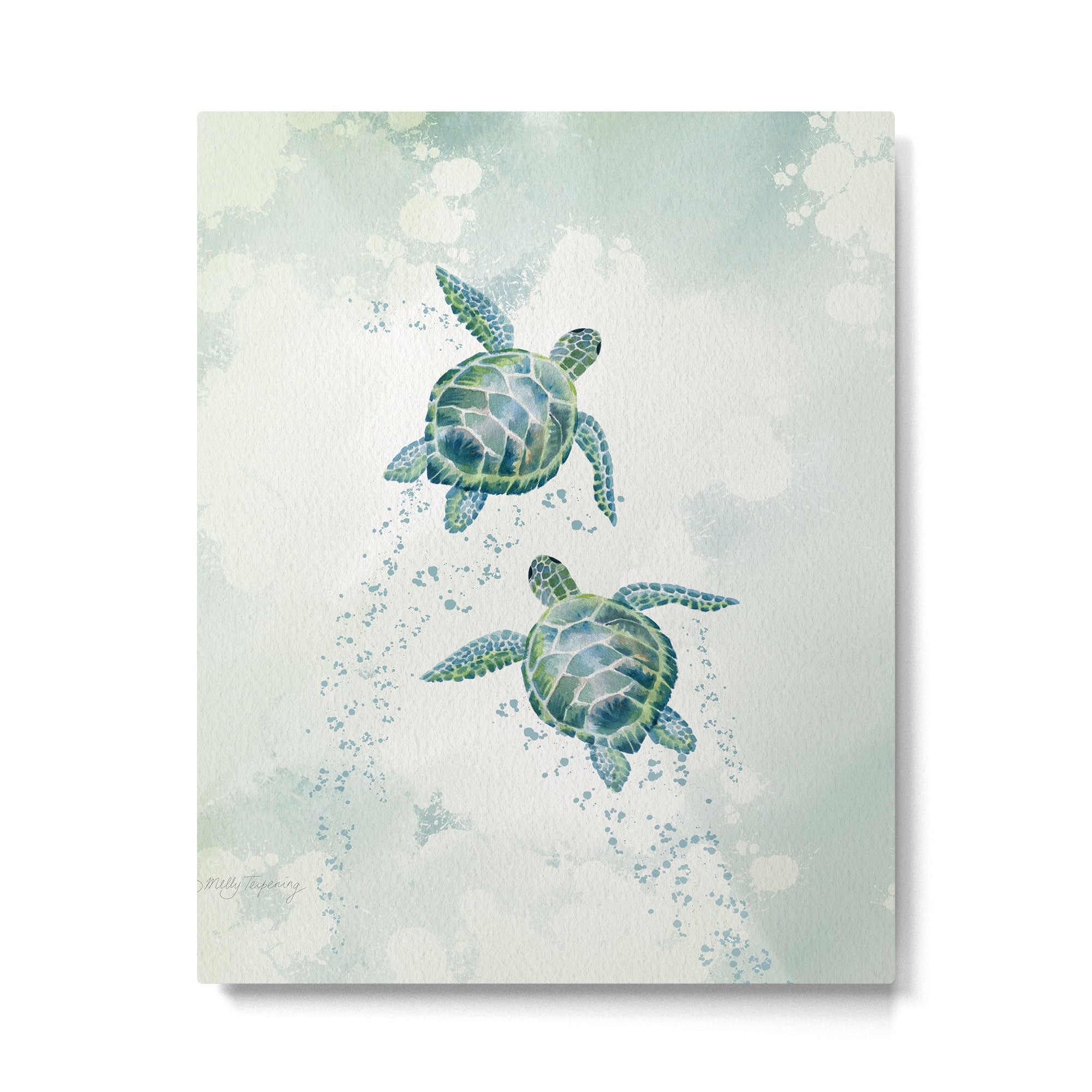 Two Sea Turtles  Metal Print Gallery Image 6