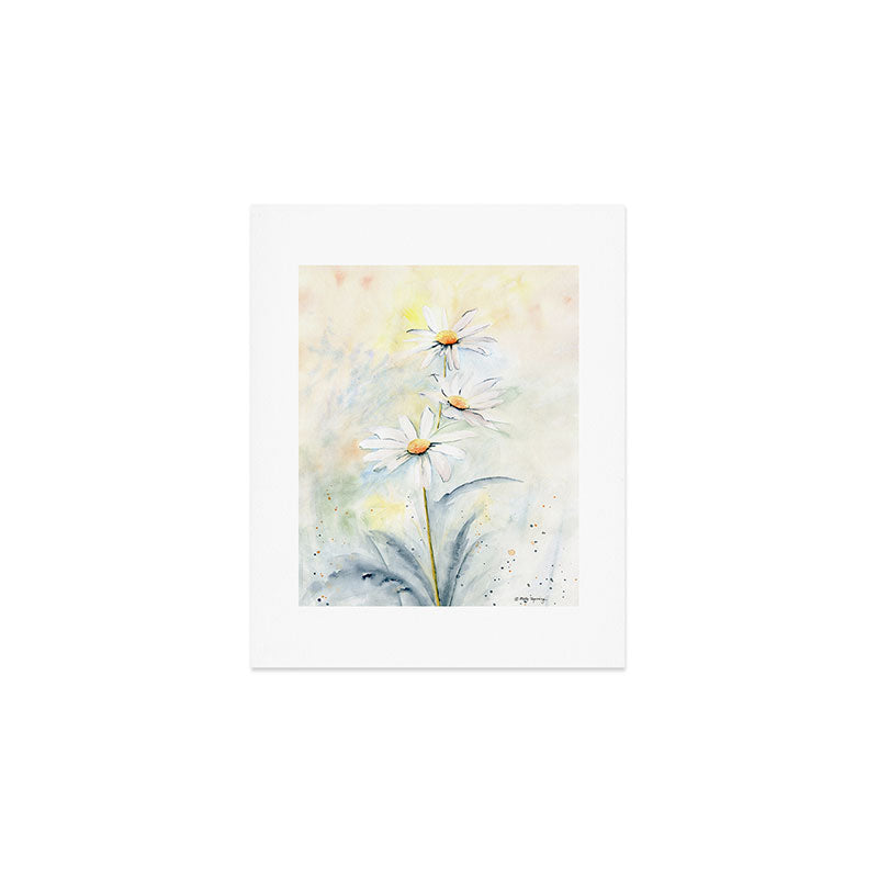 White Daisies Art Print Gallery Image 1