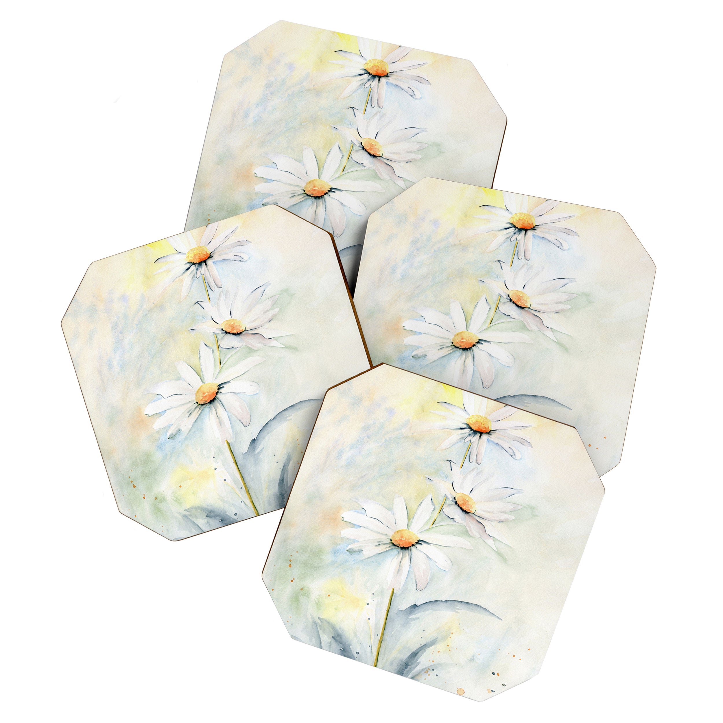 White Daisies Coaster Gallery Image 1