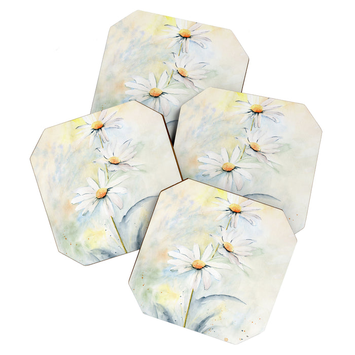 White Daisies Coaster Gallery Image 1
