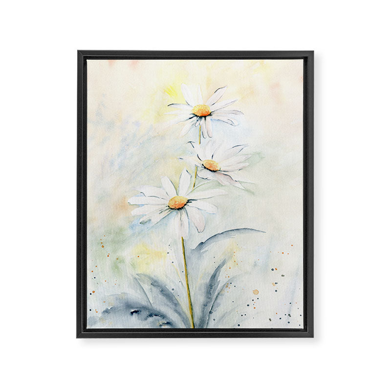 White Daisies Framed Canvas Print Gallery Image 8