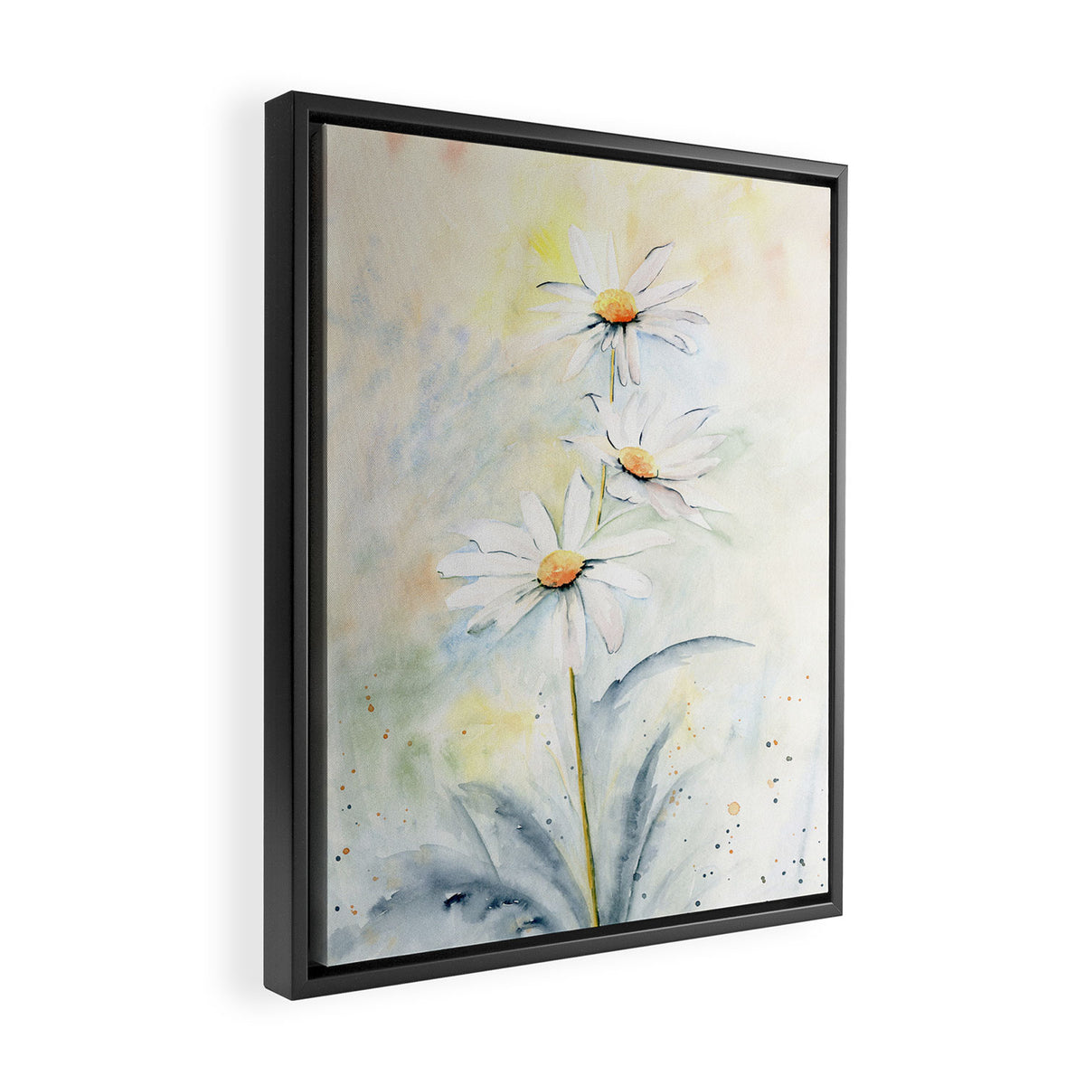 White Daisies Framed Canvas Print Gallery Image 2