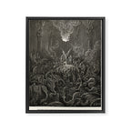 Gustave Doré - The lost paradise Framed Canvas Print Gallery Image 6