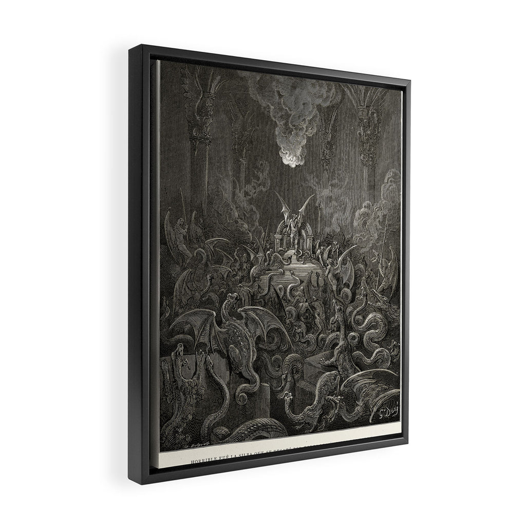 Gustave Doré - The lost paradise Framed Canvas Print Gallery Image 2