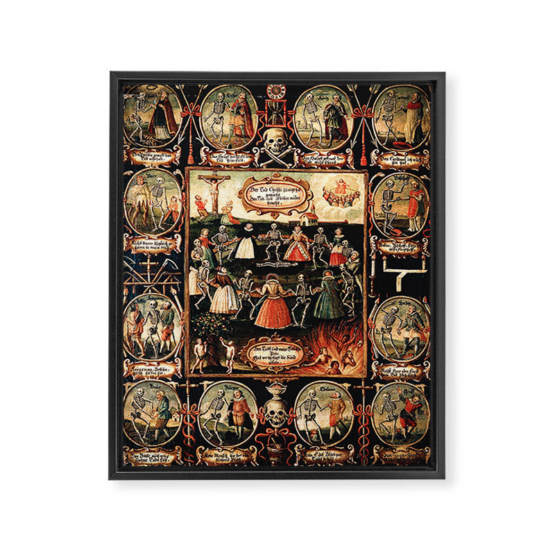 Hans Holbein - The dance of death Framed Canvas Print Gallery Image 3