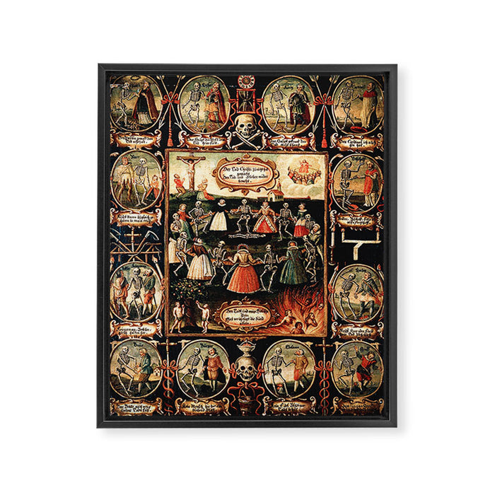 Hans Holbein - The dance of death Framed Canvas Print Gallery Image 1