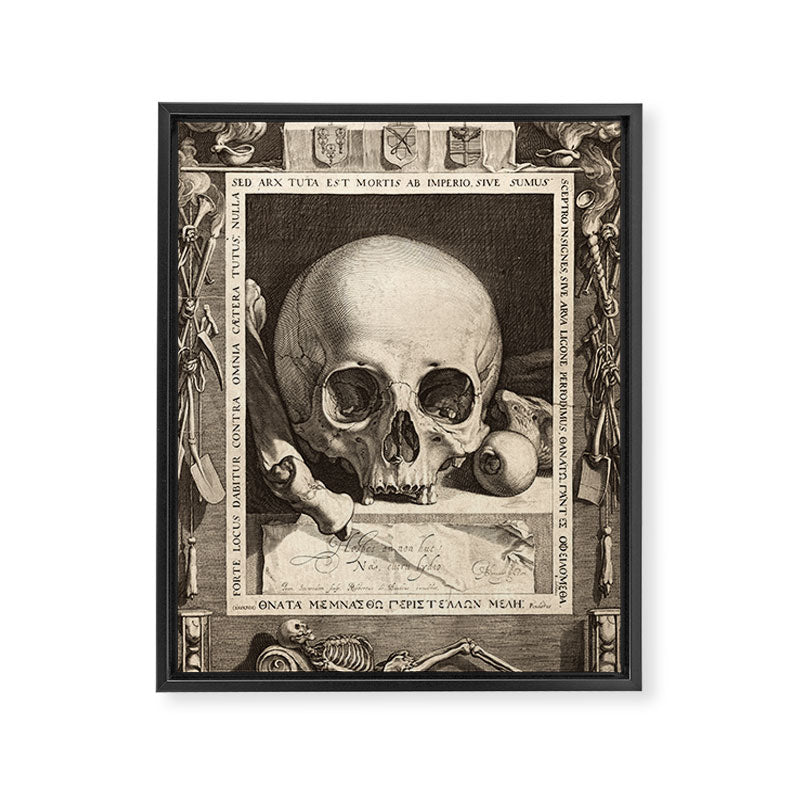 Jan Saenredam - Memento Mori 1575 Framed Canvas Print Gallery Image 6