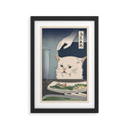 Woman Yelling at Cat Meme - Ukiyoe style (2 in series of 2) Art Print Framed Art Print Gallery Image 2