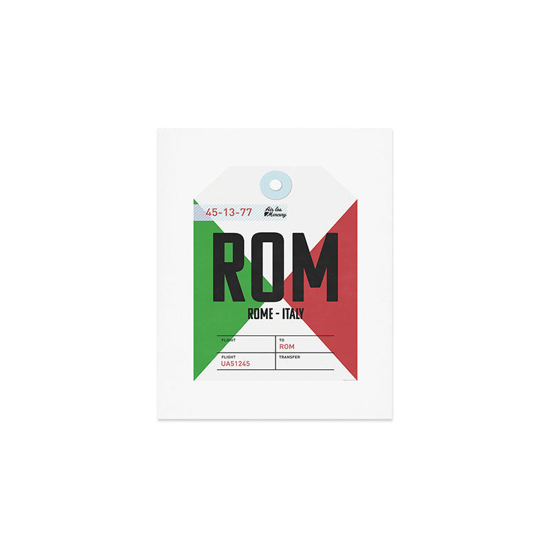Rome Luggage Tag Art Print Gallery Image 1