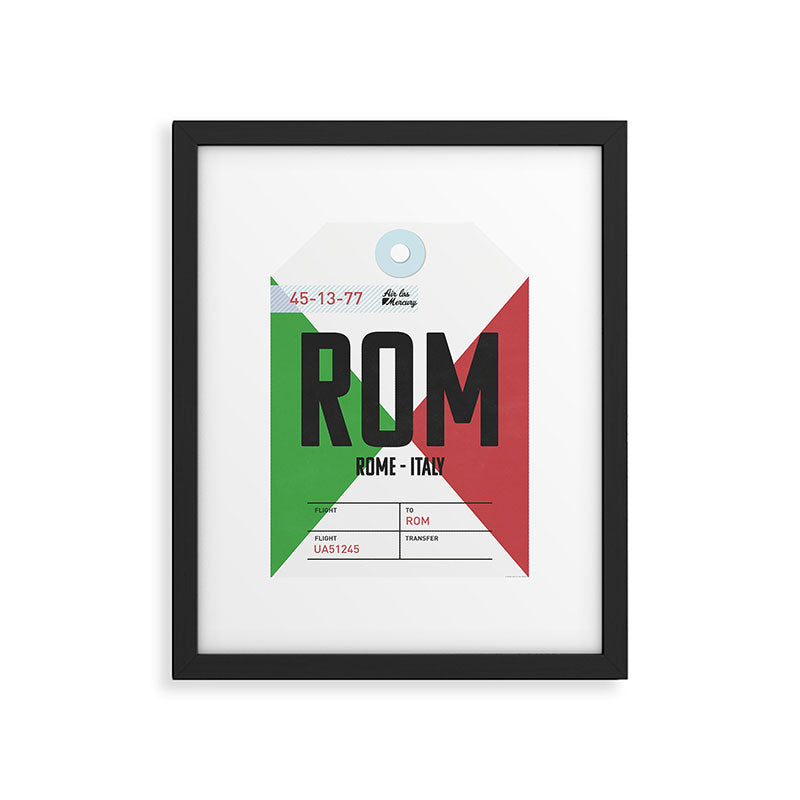 Rome Luggage Tag Framed Art Print Gallery Image 5