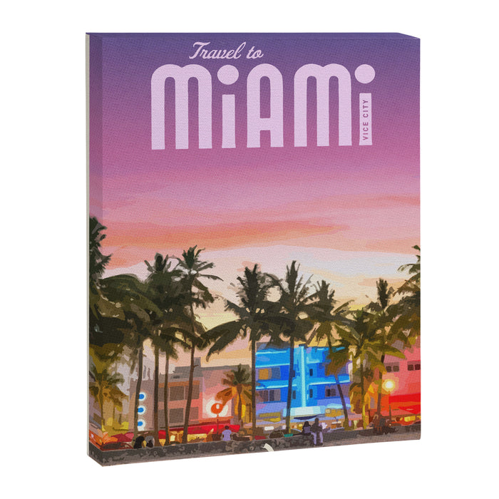 Travel to Miami Canvas Print Gallery Image 1