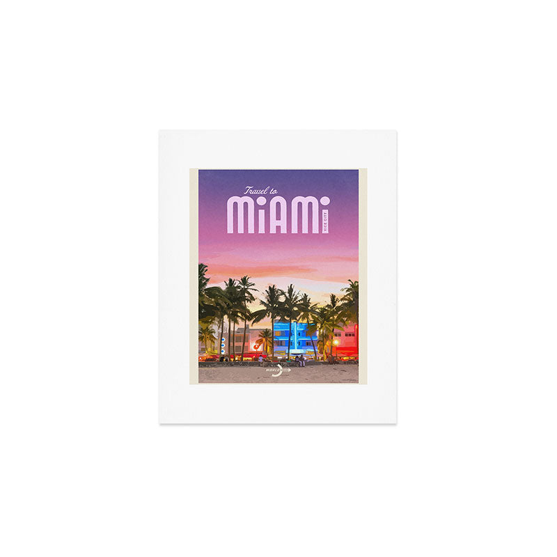 Travel to Miami Art Print Gallery Image 1