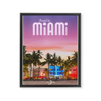 Travel to Miami Framed Canvas Print Gallery Image 6
