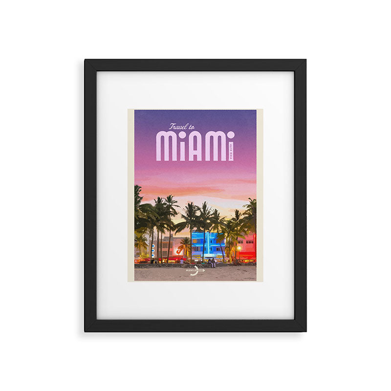 Travel to Miami Framed Art Print Gallery Image 5