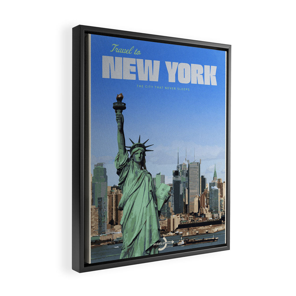 Travel to New York Framed Canvas Print Gallery Image 2