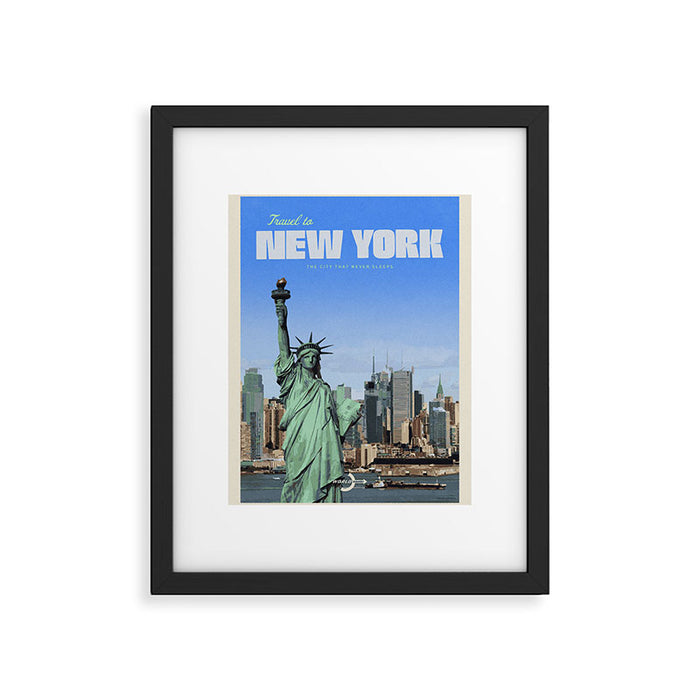 Travel to New York Framed Art Print Gallery Image 1