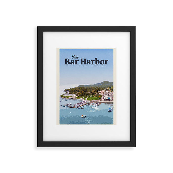 Visit Bar Harbor Framed Art Print Gallery Image 1