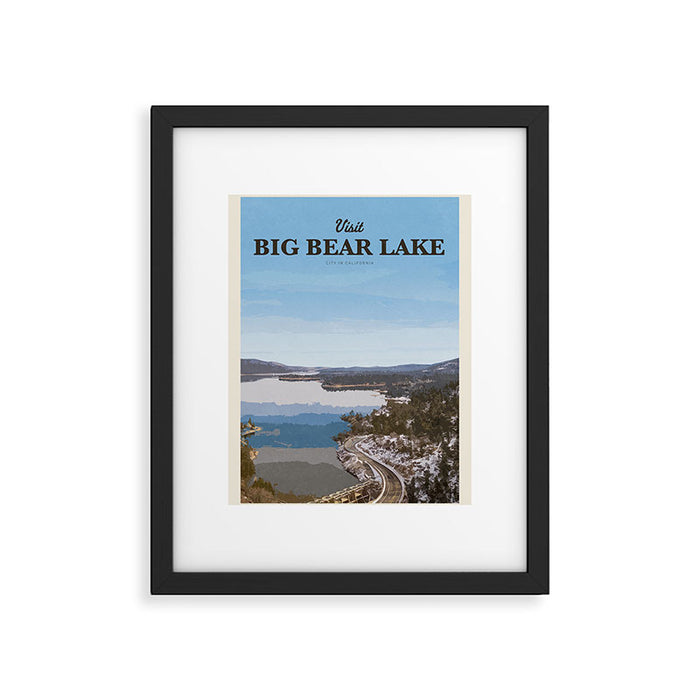 Visit Big Bear Lake Framed Art Print Gallery Image 1