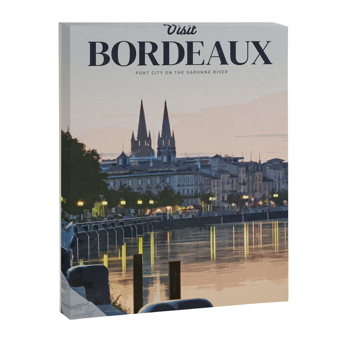 Visit Bordeaux Canvas Print Gallery Image 1
