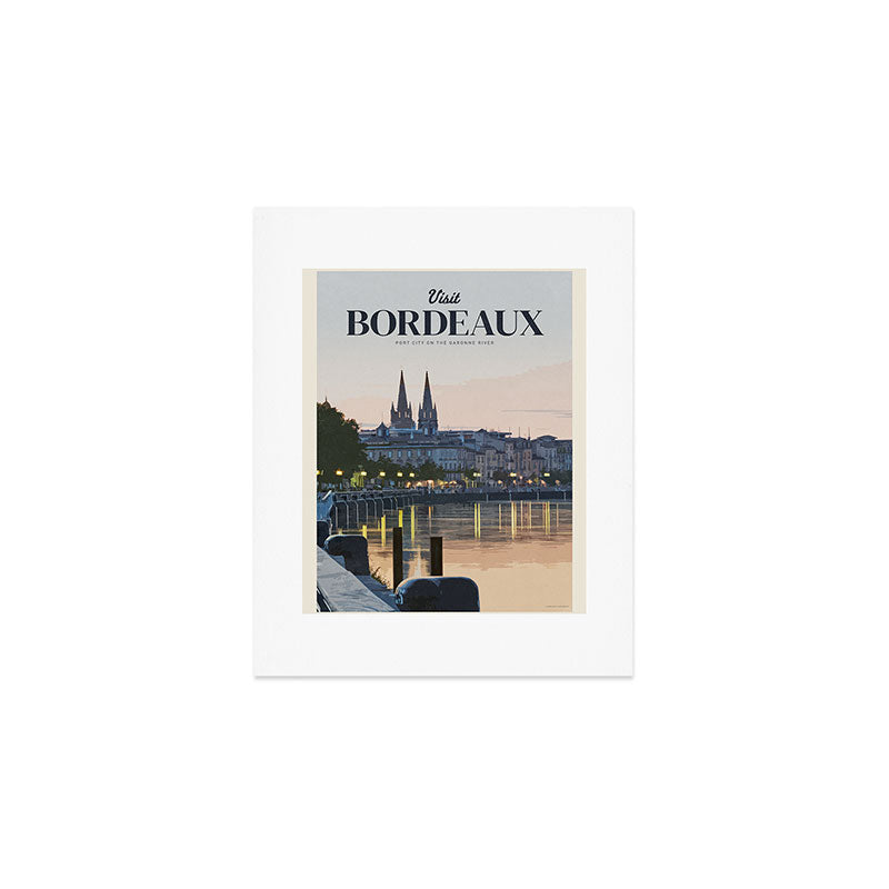 Visit Bordeaux Art Print Gallery Image 1