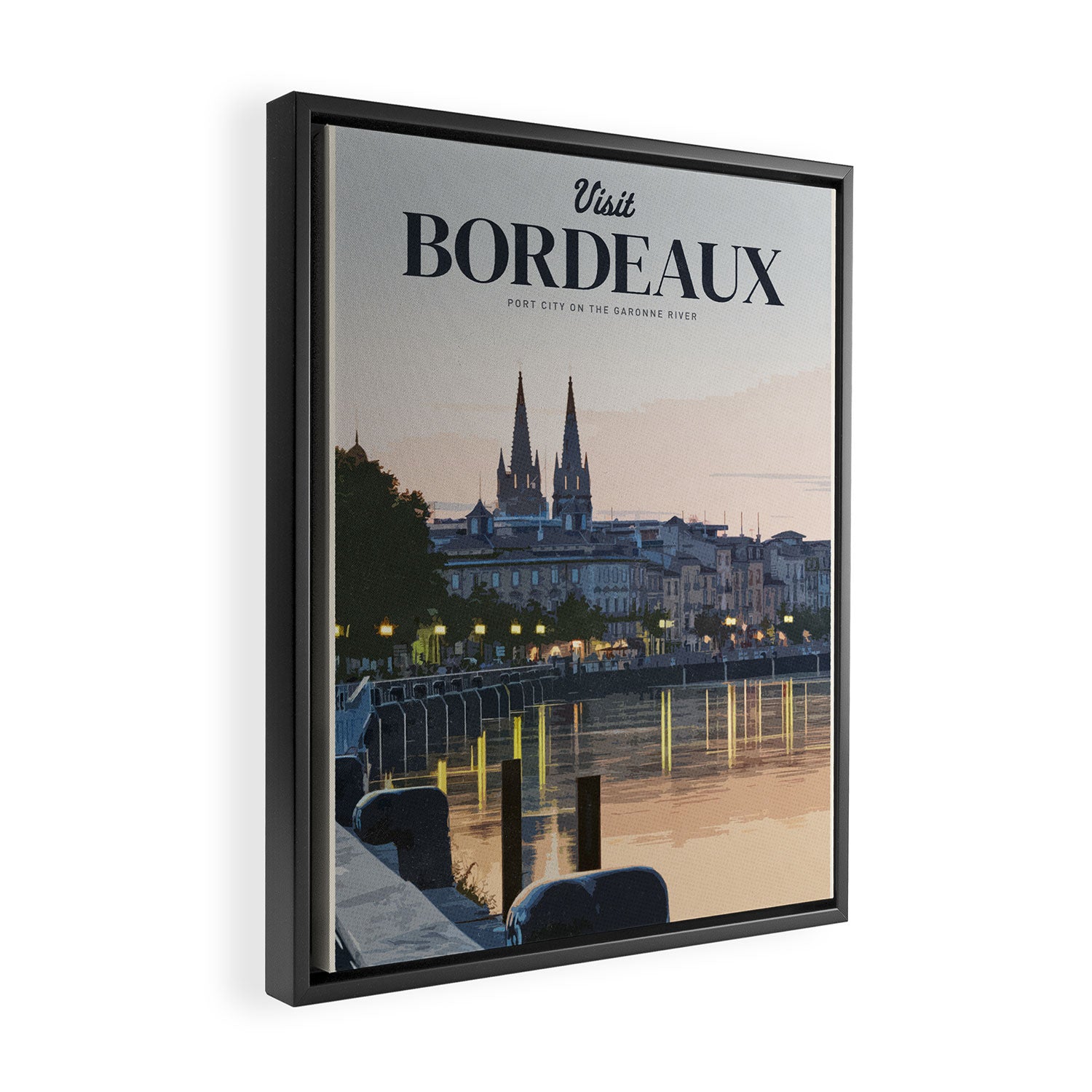 Visit Bordeaux Framed Canvas Print Gallery Image 2
