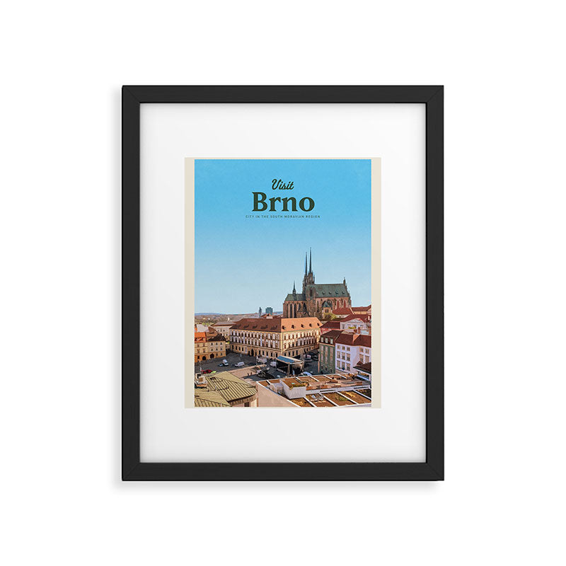 Visit Brno Framed Art Print Gallery Image 5