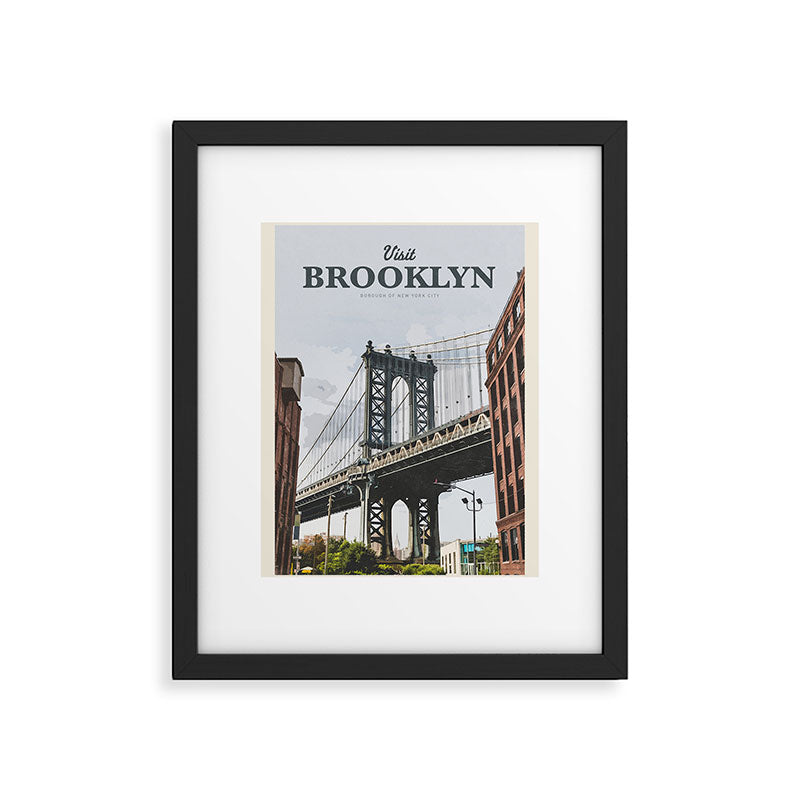 Visit Brooklyn Framed Art Print Gallery Image 5