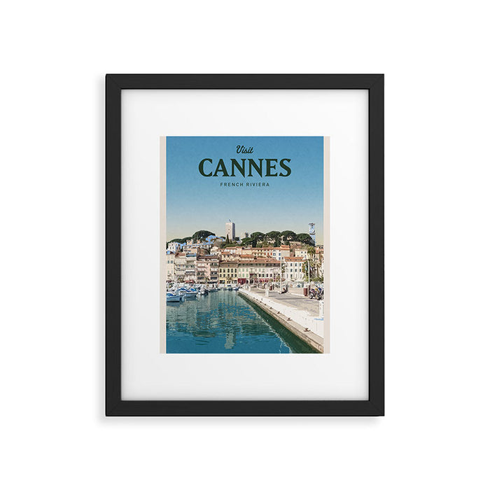 Visit Cannes Framed Art Print Gallery Image 1