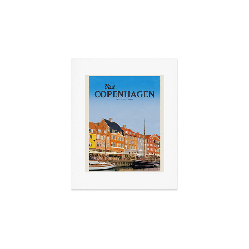 Visit Copenhagen Art Print Gallery Image 1