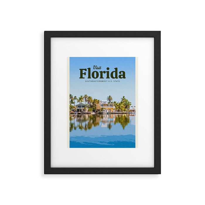 Visit Florida Framed Art Print Gallery Image 1