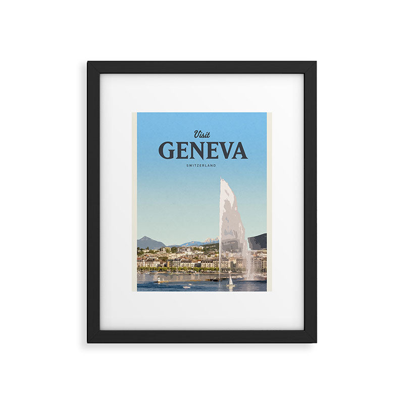 Visit Geneva Framed Art Print Gallery Image 5