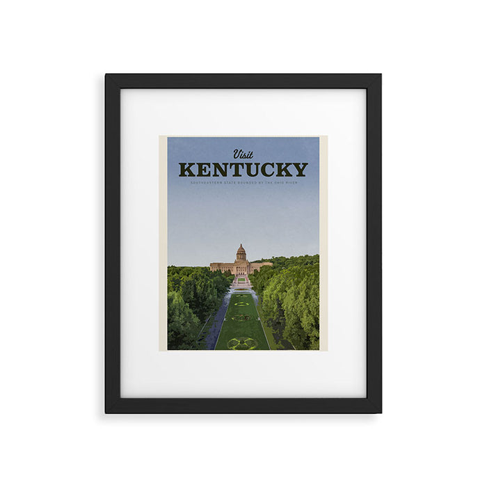Visit Kentucky Framed Art Print Gallery Image 1