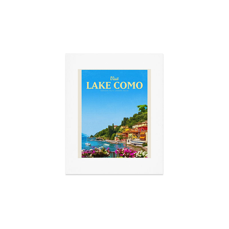 Visit Lake Como Art Print Gallery Image 1