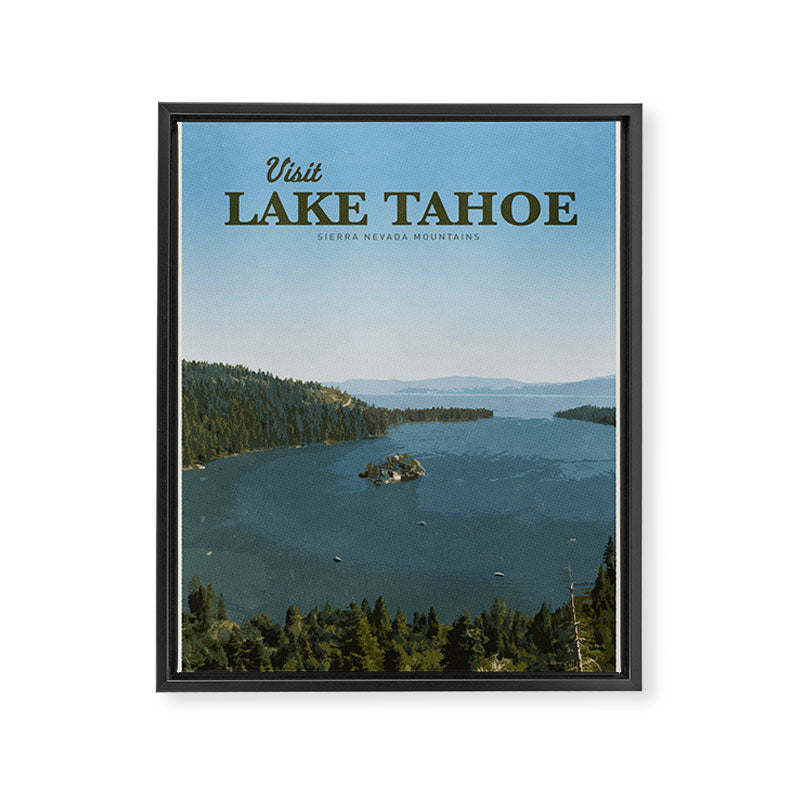 Visit Lake Tahoe Framed Canvas Print Gallery Image 3