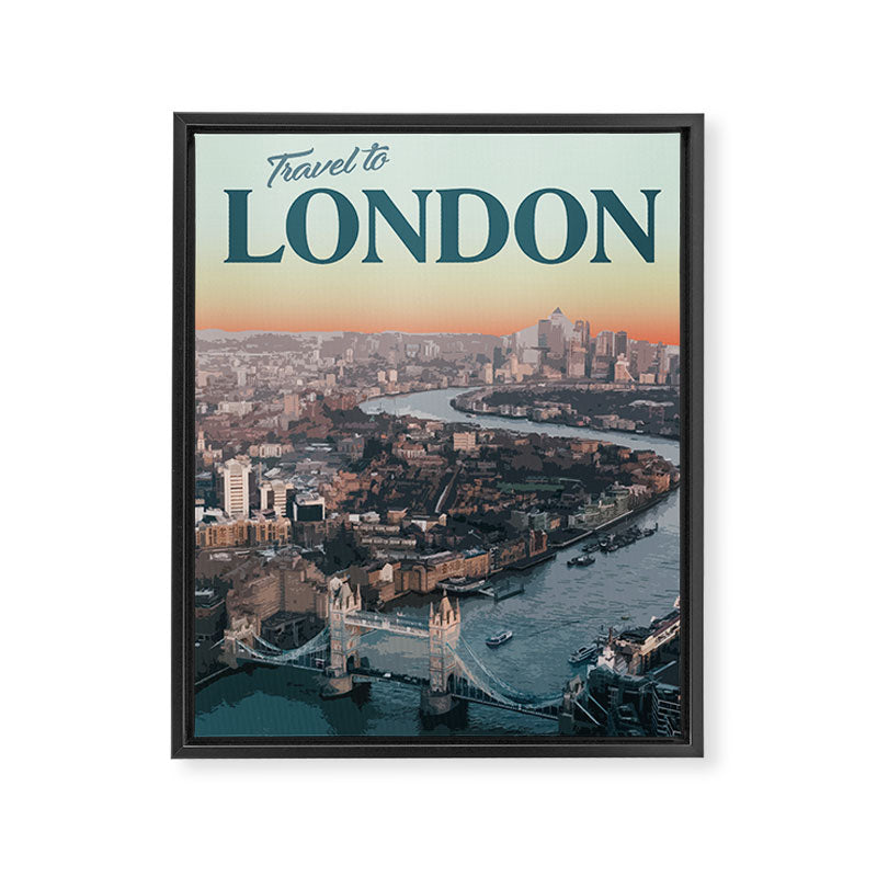 Visit London Framed Canvas Print Gallery Image 6