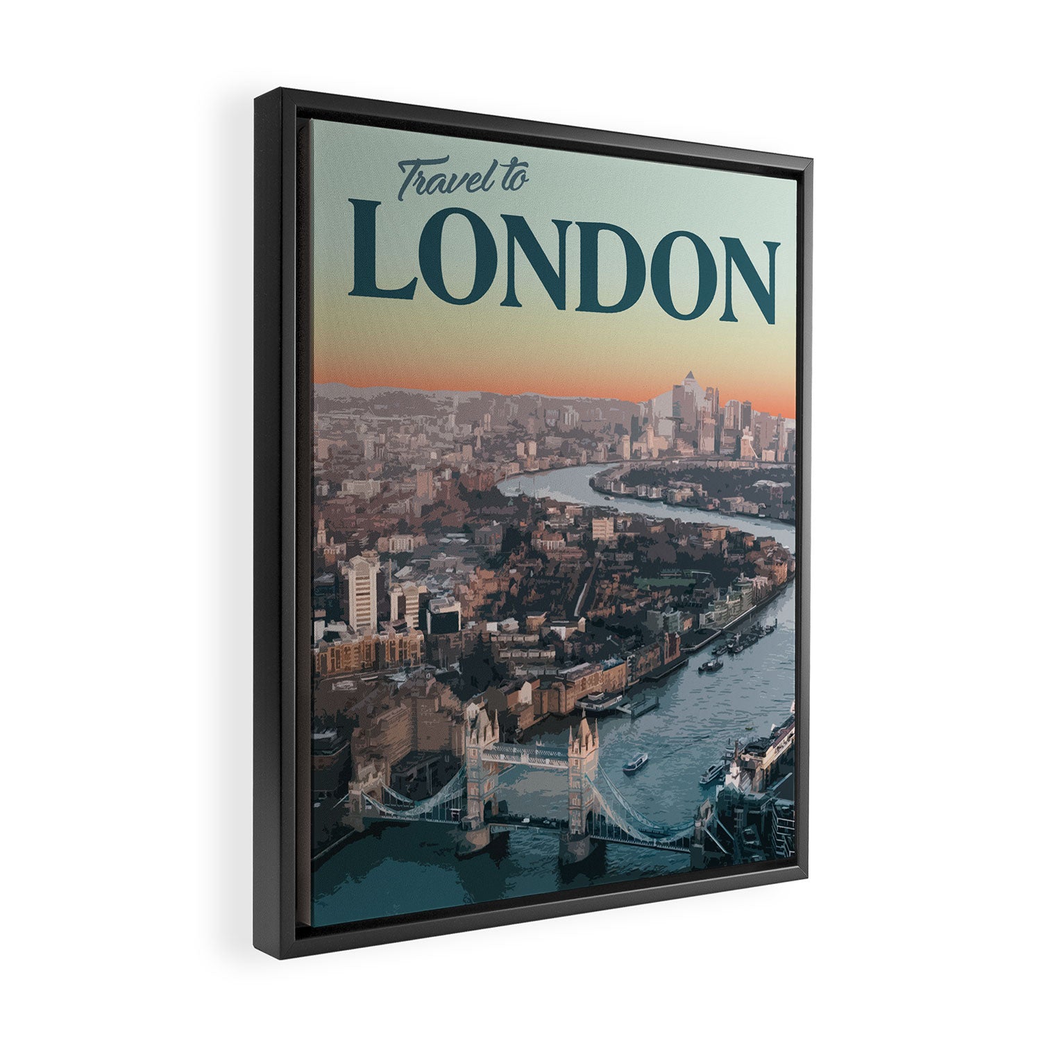 Visit London Framed Canvas Print Gallery Image 2