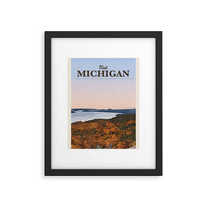 Visit Michigan Framed Art Print Gallery Image 1