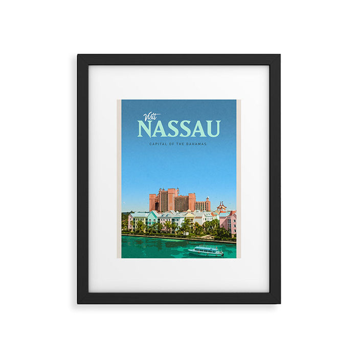 Visit Nassau Framed Art Print Gallery Image 1