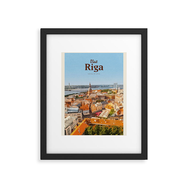 Visit Riga Framed Art Print Gallery Image 5