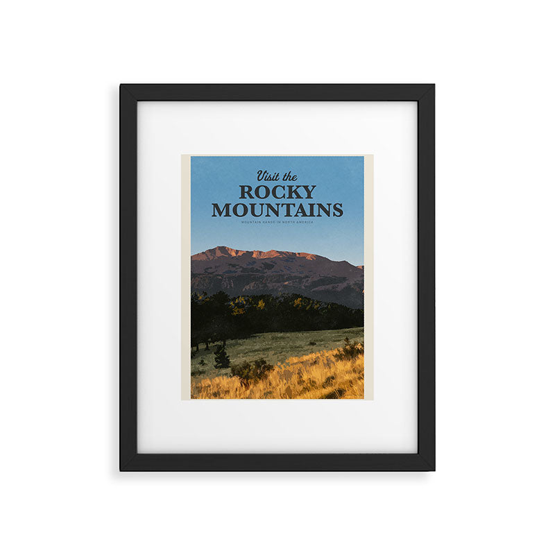 Visit Rocky mountains Framed Art Print Gallery Image 5