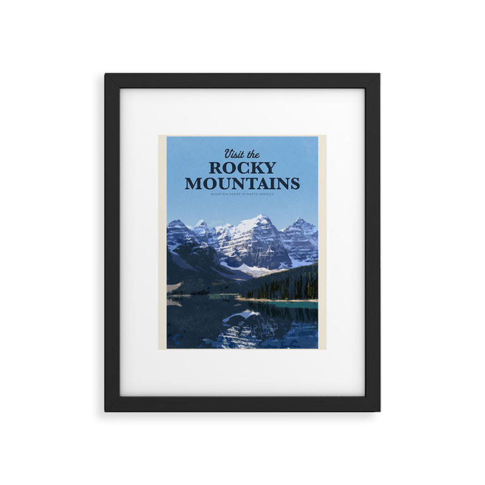 Visit Rocky mountains Framed Art Print Gallery Image 1