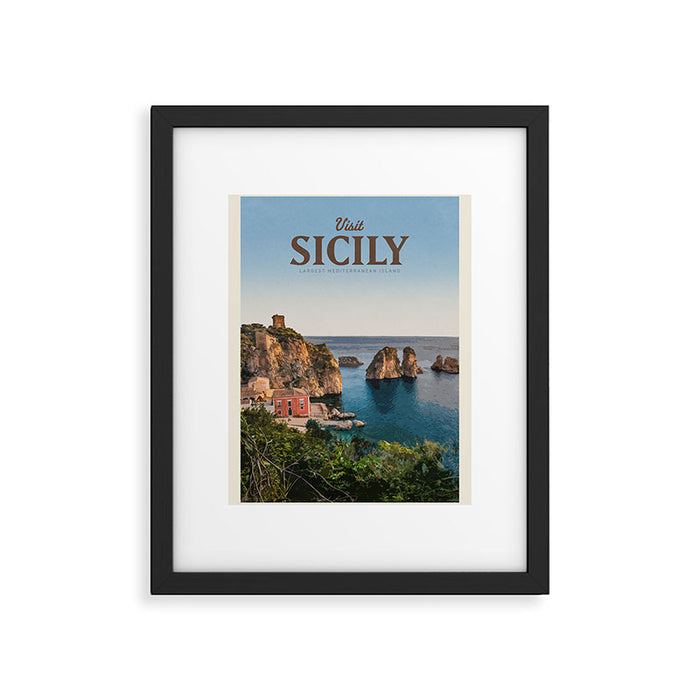 Visit Sicily Framed Art Print Gallery Image 1