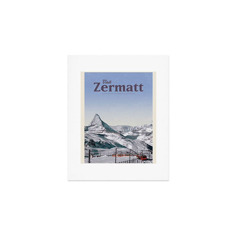 Visit Zermatt Art Print Gallery Image 1