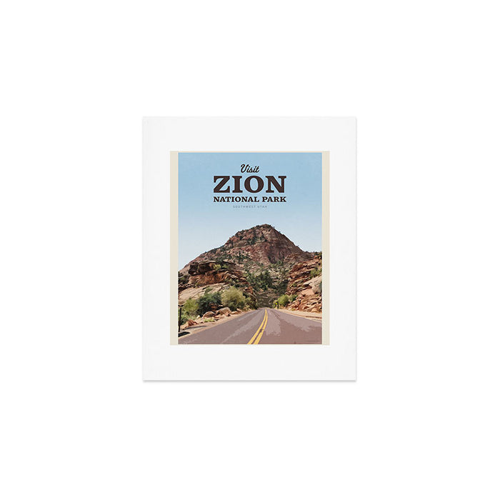 Visit Zion National Park Art Print Gallery Image 1