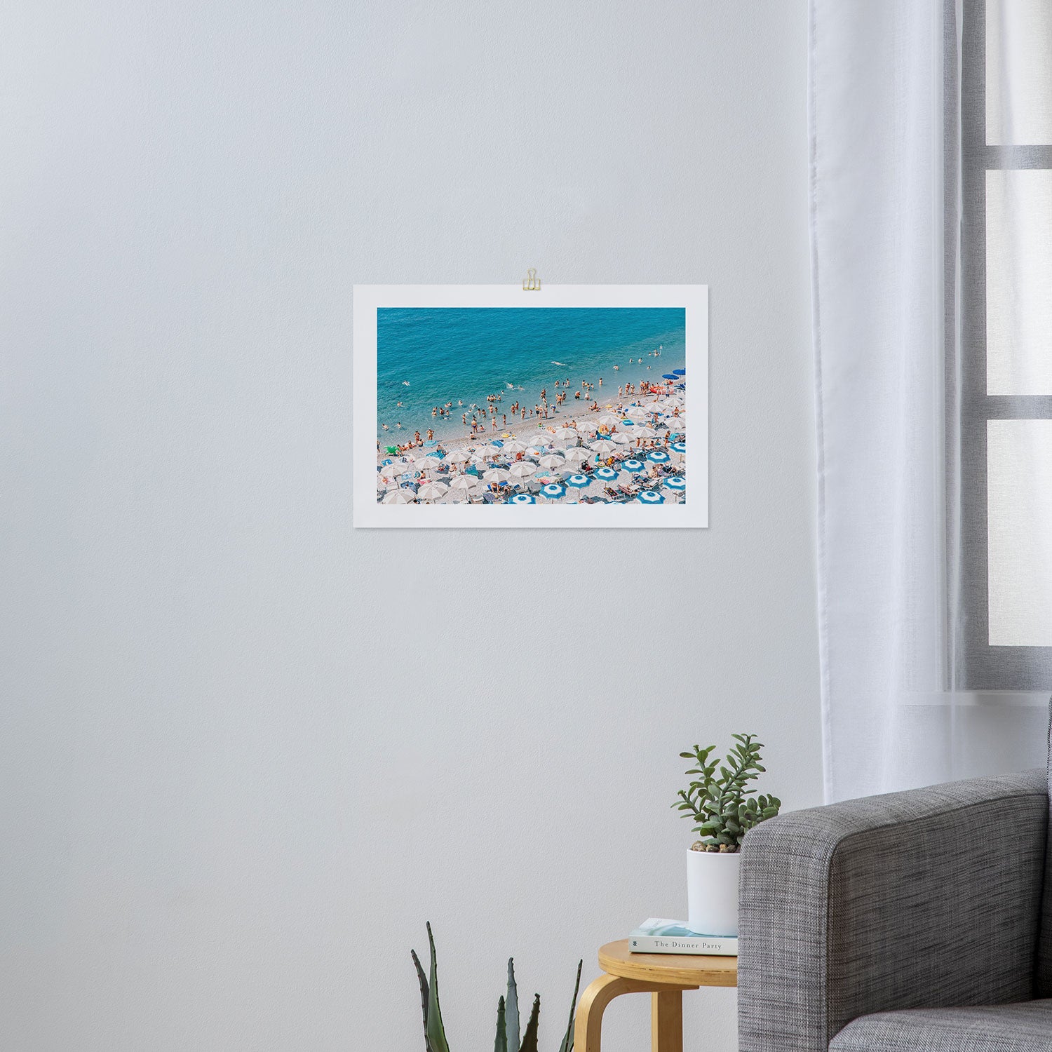 Amalfi Coast Beach Aerial Art Print Gallery Image 3