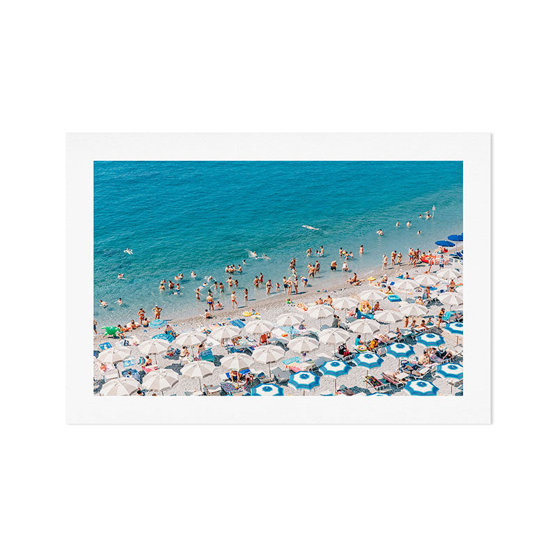 Amalfi Coast Beach Aerial Art Print Gallery Image 1