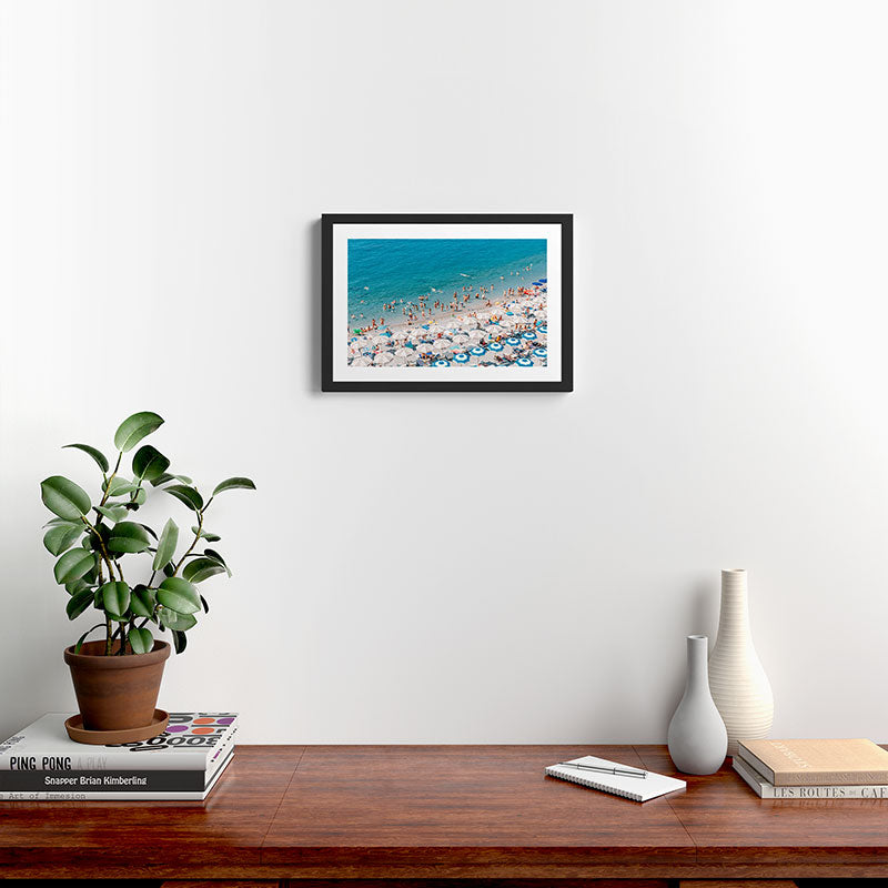 Amalfi Coast Beach Aerial Framed Art Print Gallery Image 2