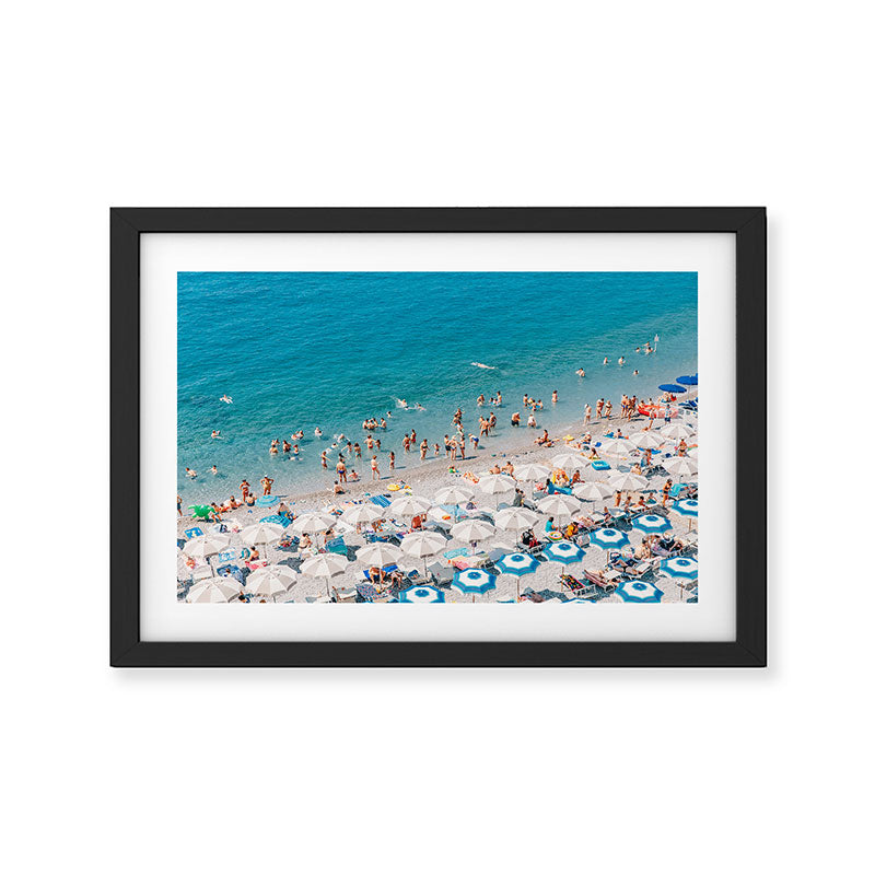 Amalfi Coast Beach Aerial Framed Art Print Gallery Image 2